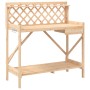 Banco para macetas con enrejado de madera maciza de abeto de , Soportes para macetas - Ref: Foro24-368428, Precio: 58,60 €, D...