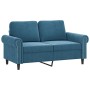 2-seater sofa with blue velvet cushions, 120 cm by , Sofas - Ref: Foro24-3200944, Price: 259,09 €, Discount: %