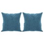 Sofá de 2 plazas con cojines terciopelo azul 120 cm de , Sofás - Ref: Foro24-3200944, Precio: 259,09 €, Descuento: %