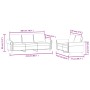 Set von Sofas mit 2 Stück cremefarbenen Samtkissen von , Sofas - Ref: Foro24-3202258, Preis: 521,35 €, Rabatt: %