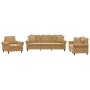 Set Sofas mit Kissen 3 Stück brauner Samt von , Sofas - Ref: Foro24-3202197, Preis: 705,18 €, Rabatt: %