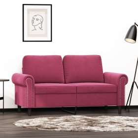 Two-seater velvet sofa in burgundy red, 120 cm by , Sofas - Ref: Foro24-359523, Price: 242,99 €, Discount: %