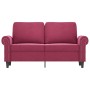 2-Sitzer-Sofa aus rotem Samt 120 cm von , Sofas - Ref: Foro24-359523, Preis: 228,41 €, Rabatt: %