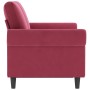 Two-seater velvet sofa in burgundy red, 120 cm by , Sofas - Ref: Foro24-359523, Price: 228,41 €, Discount: %