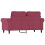 2-Sitzer-Sofa aus rotem Samt 120 cm von , Sofas - Ref: Foro24-359523, Preis: 228,41 €, Rabatt: %