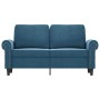 2-Sitzer-Sofa aus blauem Samt 120 cm von , Sofas - Ref: Foro24-359528, Preis: 241,81 €, Rabatt: %