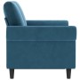 2-Sitzer-Sofa aus blauem Samt 120 cm von , Sofas - Ref: Foro24-359528, Preis: 241,81 €, Rabatt: %