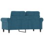 2-Sitzer-Sofa aus blauem Samt 120 cm von , Sofas - Ref: Foro24-359528, Preis: 241,81 €, Rabatt: %