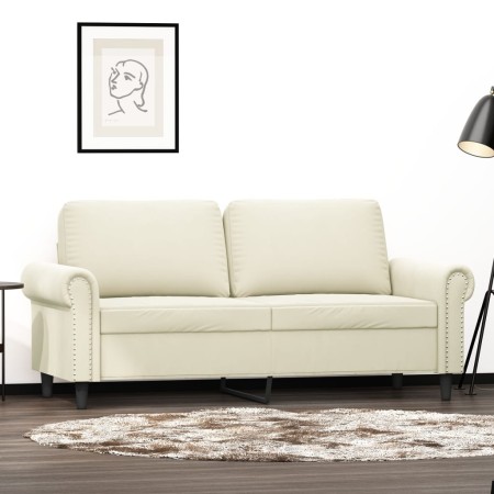 Sofá de 2 plazas terciopelo color crema 140 cm de , Sofás - Ref: Foro24-359537, Precio: 239,99 €, Descuento: %