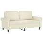 Cream velvet 2-seater sofa 140 cm by , Sofas - Ref: Foro24-359537, Price: 239,70 €, Discount: %