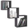 Glossy black plywood cube wall shelf 68x15x68 cm by vidaXL, Shelves and shelves - Ref: Foro24-800278, Price: 22,99 €, Discoun...