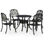 Bistro table and chairs 5 pieces black cast aluminum by , Garden sets - Ref: Foro24-3070602, Price: 950,49 €, Discount: %