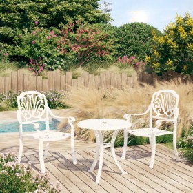 3-piece white cast aluminum bistro table and chairs by , Garden sets - Ref: Foro24-3070567, Price: 397,99 €, Discount: %