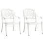 3-piece white cast aluminum bistro table and chairs by , Garden sets - Ref: Foro24-3070567, Price: 405,01 €, Discount: %