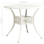 Mesa de jardín aluminio fundido blanco 90x90x74 cm de , Mesas de jardín - Ref: Foro24-315587, Precio: 218,22 €, Descuento: %