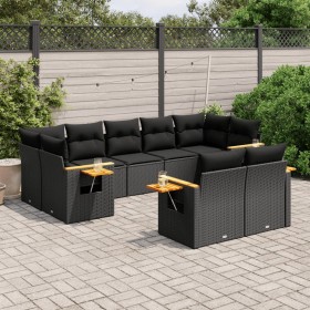 8-teiliges Gartensofa-Set und schwarze synthetische Rattankissen von , Gartensets - Ref: Foro24-3227126, Preis: 562,47 €, Rab...