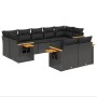 8-piece garden sofa set and black synthetic rattan cushions by , Garden sets - Ref: Foro24-3227126, Price: 562,47 €, Discount: %