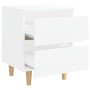 Bedside table solid pine wood legs white 40x35x50cm by vidaXL, Nightstands - Ref: Foro24-805851, Price: 48,99 €, Discount: %