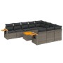 11-piece garden sofa set and gray synthetic rattan cushions by , Garden sets - Ref: Foro24-3227187, Price: 724,58 €, Discount: %