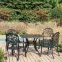 Bistrotisch und Stühle 5 Stück Aluminiumguss schwarz von , Gartensets - Ref: Foro24-3070605, Preis: 887,03 €, Rabatt: %