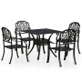 Bistro table and 5-piece cast aluminum chairs in black. by , Garden sets - Ref: Foro24-3070605, Price: 887,03 €, Discount: %