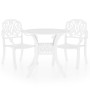 Bistro table and chairs 3-piece set, white cast aluminum by , Garden sets - Ref: Foro24-3070576, Price: 521,11 €, Discount: %