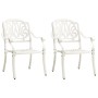 Bistro table and chairs 3-piece set, white cast aluminum by , Garden sets - Ref: Foro24-3070576, Price: 521,11 €, Discount: %