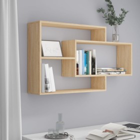 Oak-colored plywood wall shelves 104x20x58.5 cm by vidaXL, Shelves and shelves - Ref: Foro24-800327, Price: 37,62 €, Discount: %