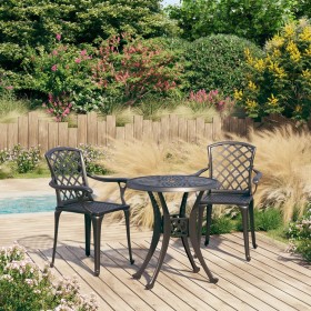 Bistro table and chairs 3-piece set, black cast aluminum by , Garden sets - Ref: Foro24-3070581, Price: 405,99 €, Discount: %