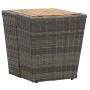 Rattan coffee table with PE and gray acacia wood 41.5x41.5x43 cm by vidaXL, Garden tables - Ref: Foro24-46198, Price: 64,17 €...