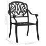 Garden chairs 2 units cast aluminum black by , Garden chairs - Ref: Foro24-315568, Price: 366,90 €, Discount: %