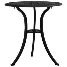 Garden table, black cast aluminum, 62x62x65 cm. by , Garden tables - Ref: Foro24-315580, Price: 79,99 €, Discount: %