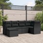 6-piece garden sofa set and black synthetic rattan cushions by , Garden sets - Ref: Foro24-3249784, Price: 424,32 €, Discount: %