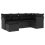 6-teiliges Gartensofa-Set und schwarze synthetische Rattankissen von , Gartensets - Ref: Foro24-3249784, Preis: 400,11 €, Rab...