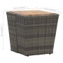 Couchtisch aus PE-Rattan und grauem Akazienholz 41,5x41,5x43 cm von vidaXL, Gartentische - Ref: Foro24-46198, Preis: 63,99 €,...