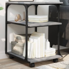 Soporte de impresora 3 niveles gris Sonoma 43x48x64 cm de , Soportes para impresoras - Ref: Foro24-842279, Precio: 46,99 €, D...