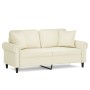 2-seater sofa with cream velvet cushions 140 cm by , Sofas - Ref: Foro24-3200953, Price: 251,24 €, Discount: %