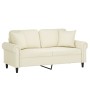 2-seater sofa with cream velvet cushions 140 cm by , Sofas - Ref: Foro24-3200953, Price: 251,24 €, Discount: %