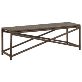 Brown synthetic rattan garden bench 120 cm by vidaXL, garden benches - Ref: Foro24-46212, Price: 69,44 €, Discount: %