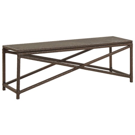 Brown synthetic rattan garden bench 120 cm by vidaXL, garden benches - Ref: Foro24-46212, Price: 68,99 €, Discount: %