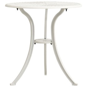 Mesa de jardín aluminio fundido blanco 62x62x65 cm de , Mesas de jardín - Ref: Foro24-315581, Precio: 79,99 €, Descuento: %