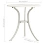 White cast aluminum garden table 62x62x65 cm by , Garden tables - Ref: Foro24-315581, Price: 79,99 €, Discount: %