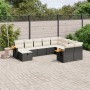 Gartensofa-Set 10-teilig mit schwarzen synthetischen Rattankissen von , Gartensets - Ref: Foro24-3227155, Preis: 617,57 €, Ra...