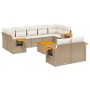 Gartensofa-Set mit beigen Kissen, 10-teilig, synthetisches Rattan von , Gartensets - Ref: Foro24-3227136, Preis: 809,47 €, Ra...