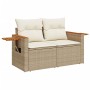 Gartensofa-Set mit beigen Kissen, 10-teilig, synthetisches Rattan von , Gartensets - Ref: Foro24-3227136, Preis: 809,47 €, Ra...