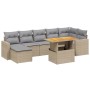 Garden sofa set with beige cushions mix 8 pieces PE rattan by , Garden sets - Ref: Foro24-3264734, Price: 519,09 €, Discount: %