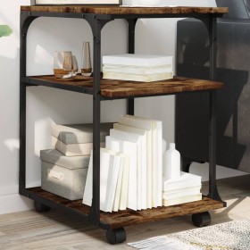 Printer stand 3 levels smoked oak 43x48x64 cm by , Printer supports - Ref: Foro24-842278, Price: 46,21 €, Discount: %