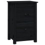 Mesita de noche madera maciza de pino negro 40x35x61,5 cm de vidaXL, Mesitas de noche - Ref: Foro24-820954, Precio: 50,58 €, ...