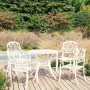 Bistro table and chairs 5 pieces white cast aluminum by , Garden sets - Ref: Foro24-3070603, Price: 831,04 €, Discount: %