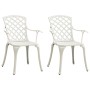 Bistro table and chairs 3 pieces white cast aluminum by , Garden sets - Ref: Foro24-3070585, Price: 433,89 €, Discount: %